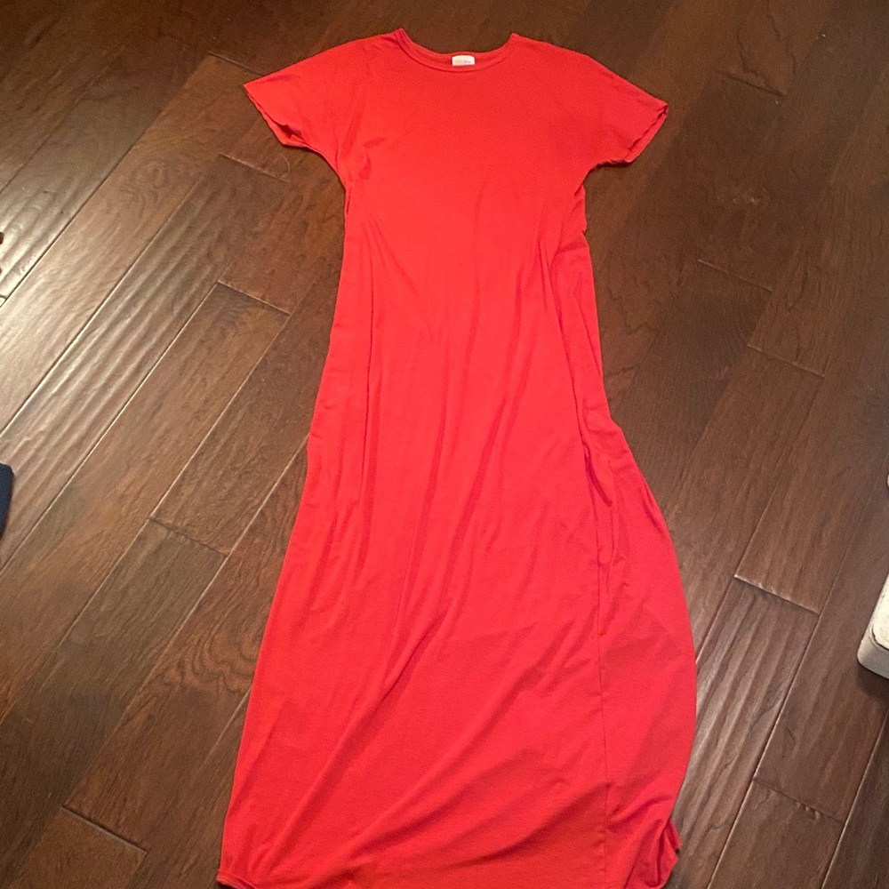 LuLaRoe Vibrant Red Maxi Dress